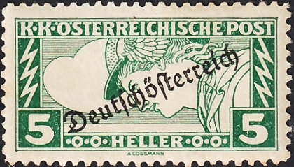 Австрия 1919 год . Меркурий , специальная доставка . 